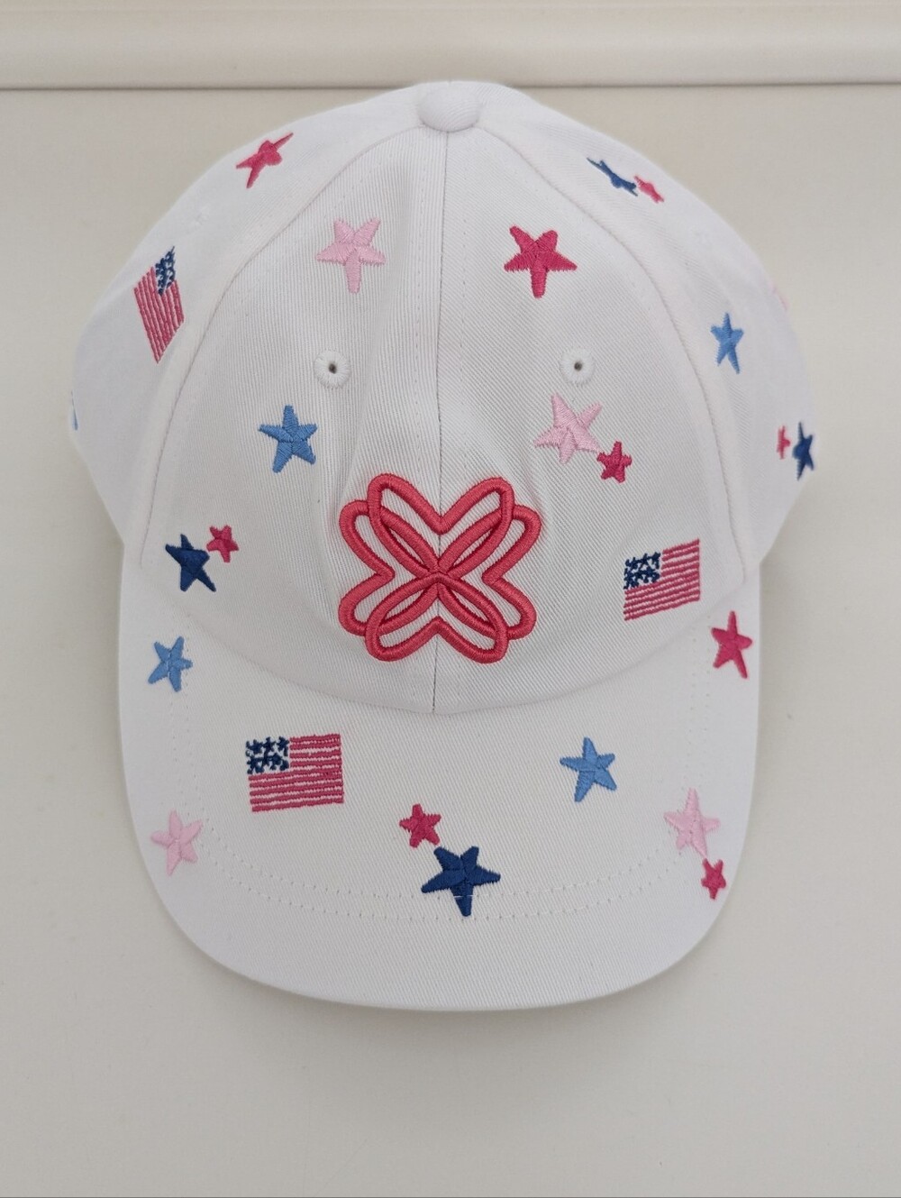 NWT! Lilly Pulitzer Embroidered Logo Hat Resort White It's A 250th Celebration